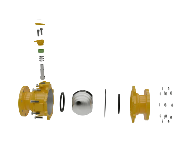 flange-connected-floating-ball-valve-3d-animation-exploded-view 浮动球阀|组装演示短视频素材
